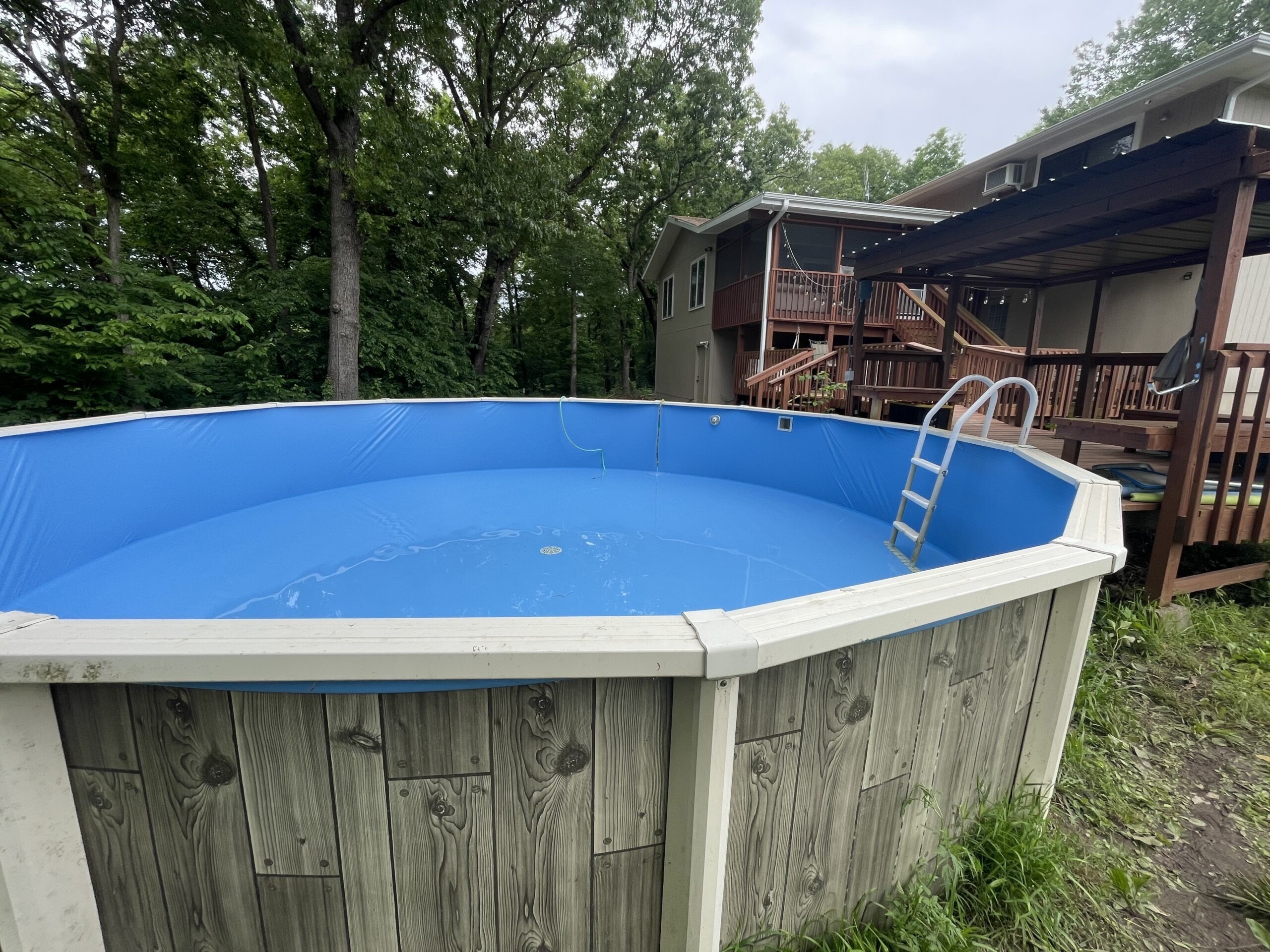 completed above ground pool